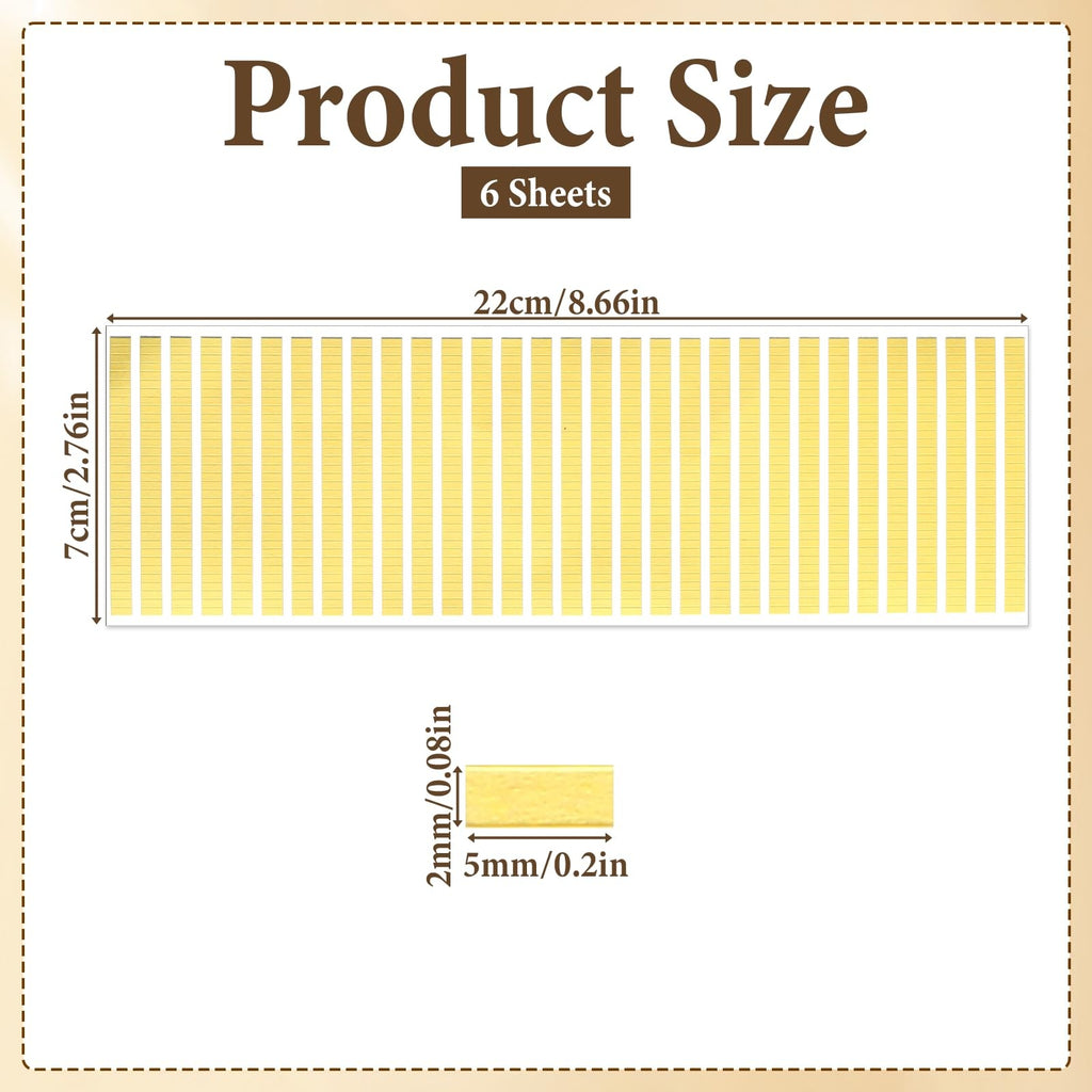 6 Sheets Movement Adhesive, Watch Repair Dial Dots 2x5mm Dial Adhesive