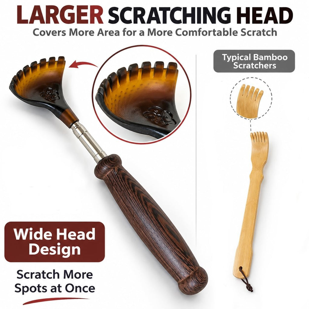 iunxkmi Back Scratcher Extendable for Men Women with Wide Scratching Head