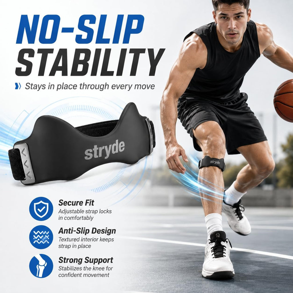 Stryde Precision Knee Strap  Premium Stryde Knee Strap with Silicone LockPoin...