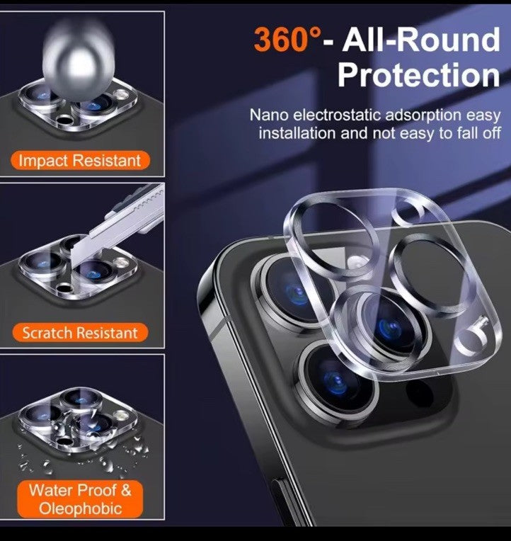 iPhone Privacy Tempered Glass Screen + Camera Lens Protector 9H