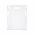 100 Pack Clear Plastic Shopping Bags 9" x 12" with Die Cut Handles