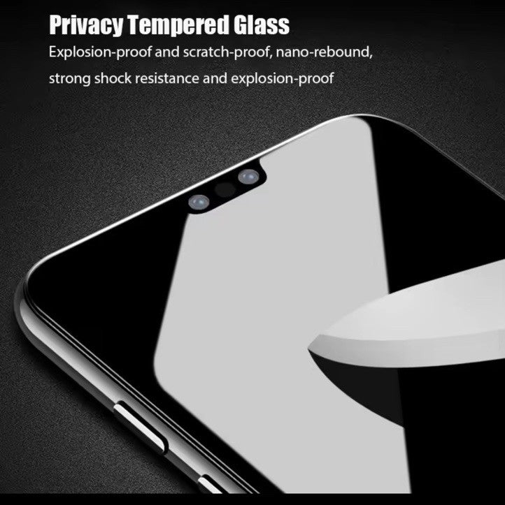 iPhone Privacy Tempered Glass Screen + Camera Lens Protector 9H