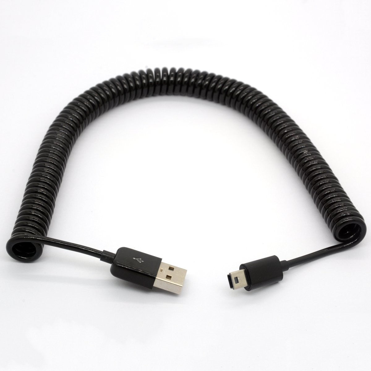 BSHTU Spiral Coiled Mini USB Cable Data Sync & Charger 3 Meter