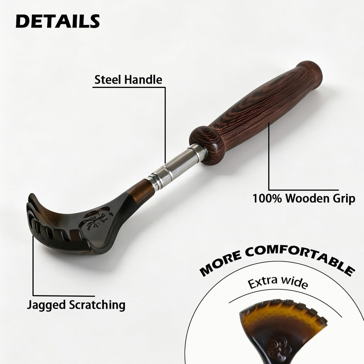 iunxkmi Back Scratcher Extendable for Men Women with Wide Scratching Head