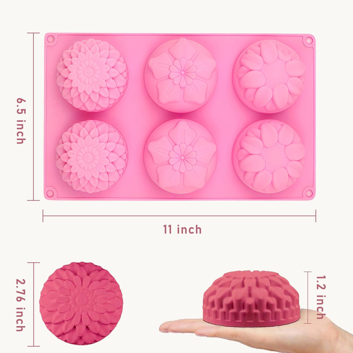 Silicone Soap Molds, different Cavities Soap Mold with Different Shapes, Perf...