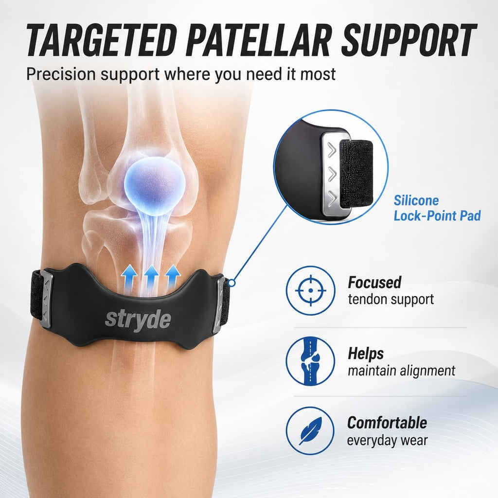 Stryde Precision Knee Strap  Premium Stryde Knee Strap with Silicone LockPoin...