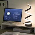 Modern Spiral LED Table Lamp, Color Changing, Corded, Black/White