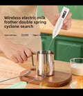 Wireless Electric Handheld Milk Frother 3-Speed Type-C Rechargeable White/Black
